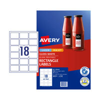 AVERY Rect L7109 18Up Pack of 10