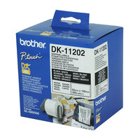 BROTHER DK11202 White Shipping/Name Badge Label 62mm X 100mm, 300 labels per roll