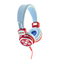 MOKI Kid Safe Volume Limited Blue & Red Headphones