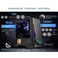 ANTEC DP301M mATX, ARGB Front LED, Tempered Glass Side, Up to 6x 120mm Fans, Dust Filter, Gaming Case. s