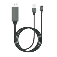 8WARE Generic Plug & Play Apple Compatible Pin to HDMI 2m Cable for iPhone & iPad