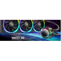 ANTEC VORTEX 360mm ARGB AIO Liquid CPU Cooler + ARGB Controller, EPDM High-Density Tubing, LGA 115x, 1200, 1700, 20xx, AM3, AM4 AM5, s