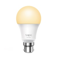 TP-Link Tapo Dimmable Smart Light Bulb L510B Bayonet Fitting Dimmable, No Hub Required, Voice Control, Schedule & Timer 2700K 8.7W 2.4 GHz 802.11b/g/n