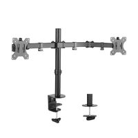 Brateck Dual Monitor Screens Economical Double Joint Articulating Steel Monitor Arm fit Most 13ÃÃ-32ÃÃ Monitors Up to 8kg per scre