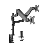 Brateck Dual Minitor Full Extension Gas Spring Dual Monitor Arm independent Arms Fit Most 17'-32' Monitors Up to 8kg per screen