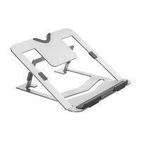 BRATECK Foldable 6-Level Adjustable Laptop Risers For Most 11'-17' laptops, tablets, and eReaders Weight Capacity 5kg 240x240x14mm