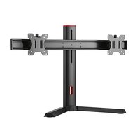 Brateck Dual Screen Classic Pro Gaming Monitor Stand Fit Most 17'- 27' Monitors, Up to 7kg per Screen-Red Colour