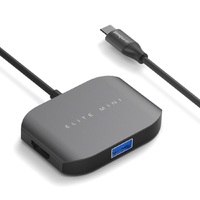 mbeat USB-C Multi-port Adapter (HDMI + USB 3.0×1 + USB 2.0×1) - Space Grey, Aluminium Design
