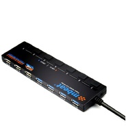 MBEAT 7-Port USB 3.0 & USB 2.0 Powered Hub Manager with Switches - 4x USB 3.0 with 5Gbps/3x USB 2.0 with 2.4Ghz(480Mbps)/Super Fast Hub Manager
