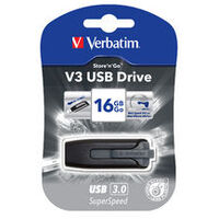VERBATIM 16GB V3 USB3.0 Grey Store\'n\'Go V3; Rectractable