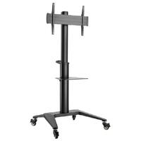 Atdec mobile TV Cart Black - AD-TVC-70A-B - Supports Up to 70" &amp 70kg - Adjustable height