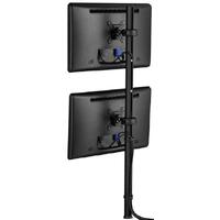 Atdec Spacedec Display Donut Pole 1150mm Black - Double monitor or POS display mount - includes two QuickShift Donut - Mount two monitors