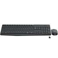 Logitech Wireless Keyboard &amp Mouse Combo, MK235, Black, USB Receiver, Full Size.