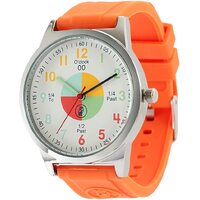 Analog Watches for Kids Telling Time Teaching Tool (Great for Boys and Girls Ages 5-15) - Orange