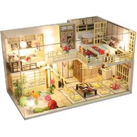 Dollhouse Miniature with Furniture Kit Plus Dust Proof and Music Movement - Japanese Apartment (1:24 Scale Creative Room Idea)