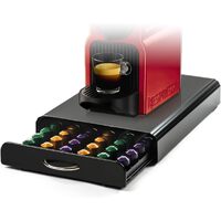 CARLA HOME Coffee Pods Holder Storage Drawer Compatible with 60 Nespresso Pods for Kitchen Storage & Organisation (Black)