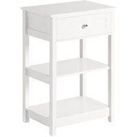 Bedside Table with Drawer Shelves 