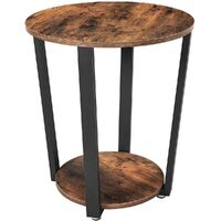 Industrial Iron Frame Round Coffee Table