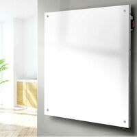 Slimline Electric Infrared Eco Panel Heater Floor/ Wall Mount White Metal 600w