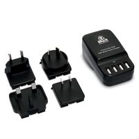 mbeat Gorilla Power 34W 4-Port USB Travel Charger (US/UK/EU/AUS)