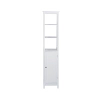 Sian Bathroom Tall Storage Cabinet Organiser With Shelves - White