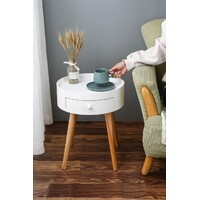 Ezeenq Tray Top Bedside Table Side Table Bedroom Drawers