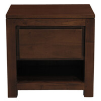 Ivy 1 Drawer Bedside Table (Mahogany)
