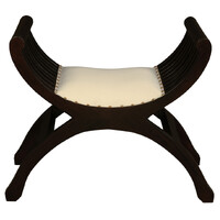 Single Seater Upholstered Stool (Chocolate)