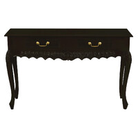 Seine 2 Drawer  Carved Sofa Table (Chocolate)