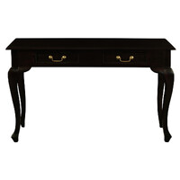 Queen Ann 2 Drawer Sofa Table (Chocolate)