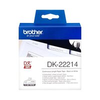 Brother DK22214 Continuous Length Paper Label Tape 12mm x 30.48m - for use in Brother Printer