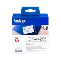 Brother DK44605 Yellow Continuous Removable Paper Tape 54mm x 30.48m - for use in Brother Printer