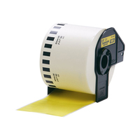 Compatible DK44605 Label Roll Black-on-Yellow 62MM X 30.48M Continuous Roll - for use in Brother Printer