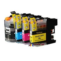 Compatible Premium Ink Cartridges LC137XL / LC135XL  Set of 4 - Bk/C/M/Y  - for use in Brother Printers
