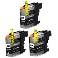 Compatible Premium Ink Cartridges LC233BK  Black Triple Pack  - for use in Brother Printers