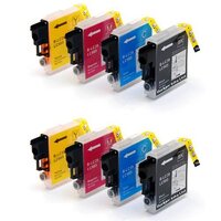 Compatible Premium Ink Cartridges LC39  Set of 8 (Bk/C/M/Y x 2 each) - for use in Brother Printers