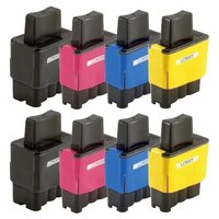 Compatible Premium Ink Cartridges LC47  Set of 8 Inks  (Bk/C/M/Y x 2 each) - for use in Brother Printers