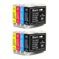 Compatible Premium Ink Cartridges LC57 / LC37  Set of 8 (Bk/C/M/Y x 2 ea) - for use in Brother Printers