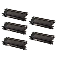 Compatible Premium 5 x TN251BK  Black Toner Cartridge - for use in Brother Printers
