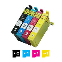 Compatible Premium 5 Pack 220XL (C13T294192-C13T294492) High Yield Ink Cartridges Combo [2BK,1C,1M,1Y] - for use in Epson Printers
