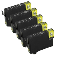 Compatible Premium 5 x 220XLBK  High Yield Black Ink Cartridge - for use in Epson Printers