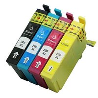 Compatible Premium Ink Cartridges 220XL  Cartridge Set of 4 (Bk/C/M/Y) - for use in Epson Printers