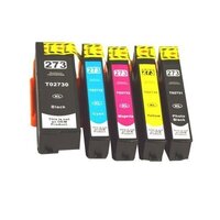 Compatible Premium Ink Cartridges 273XL  Cartridge Set of 5 Inks (Bk/PBk/C/M/Y) - for use in Epson Printers