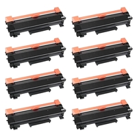 Compatible Premium 8 x TN2450 Black Toner Cartridge - for use in Brother Printers