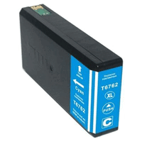 Compatible Premium Ink Cartridges T6762XL High Yield Cyan  Inkjet Cartridge - for use in Epson Printers