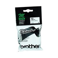 Brother MK-231 12mm x 8m Black on White M Label Tape - for use in Brother Printer