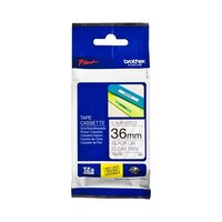 Brother TZe-161 36mm x 8m Black on Clear Tape - for use in Brother Printer
