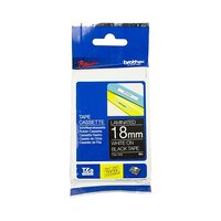 Brother TZe-345 18mm x 8m White on Black Tape - for use in Brother Printer