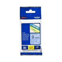 Brother TZe-521 9mm x 8m Black on Blue Tape - for use in Brother Printer