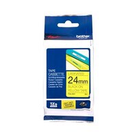 Brother TZe-651 24mm x 8m Black on Yellow Tape - for use in Brother Printer